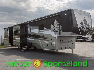 2025 Keystone Redwood 415RD Front Bedroom Rear Living Room Rear Entertainment Center Bath Outdoor Kitchen