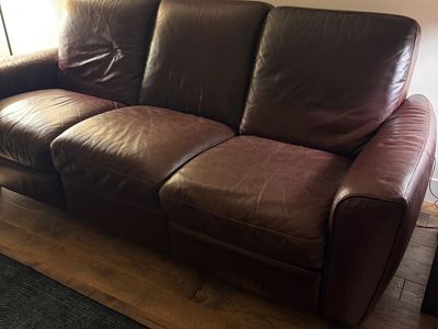 Natuzzi Leather Sofa Recliner