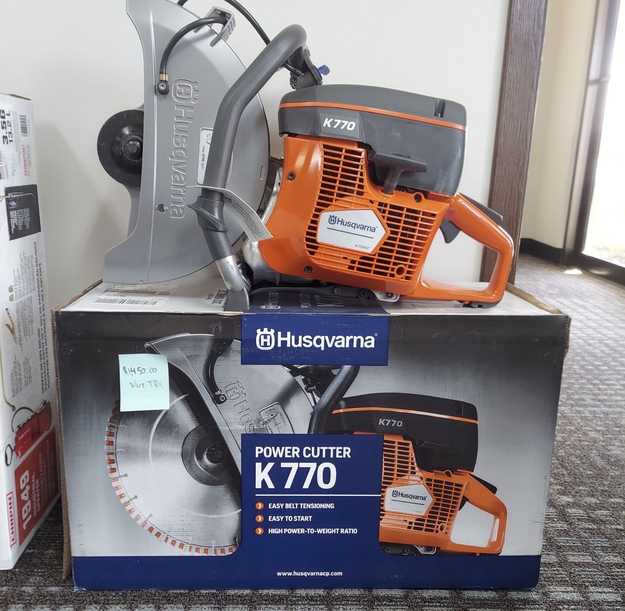 Husqvarna K770 Power Cutter, Easy Start, High Power-to-Weight Ratio, Easy Belt Tensioning
