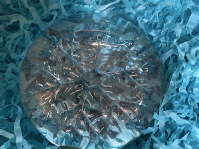 Heavy Glass Snowflake Paperweight
