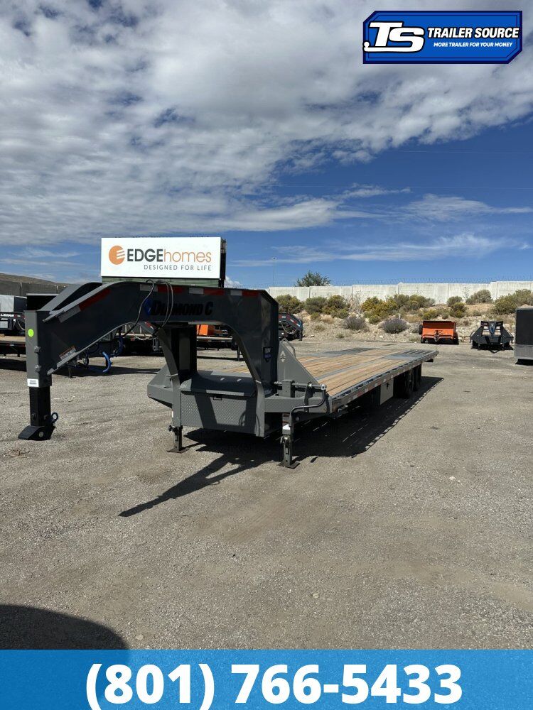 8.5x35 Diamond C FMAX-HDT 210 Gooseneck Hydraulic Dovetail Equipment Trailer -  25K GVWR -