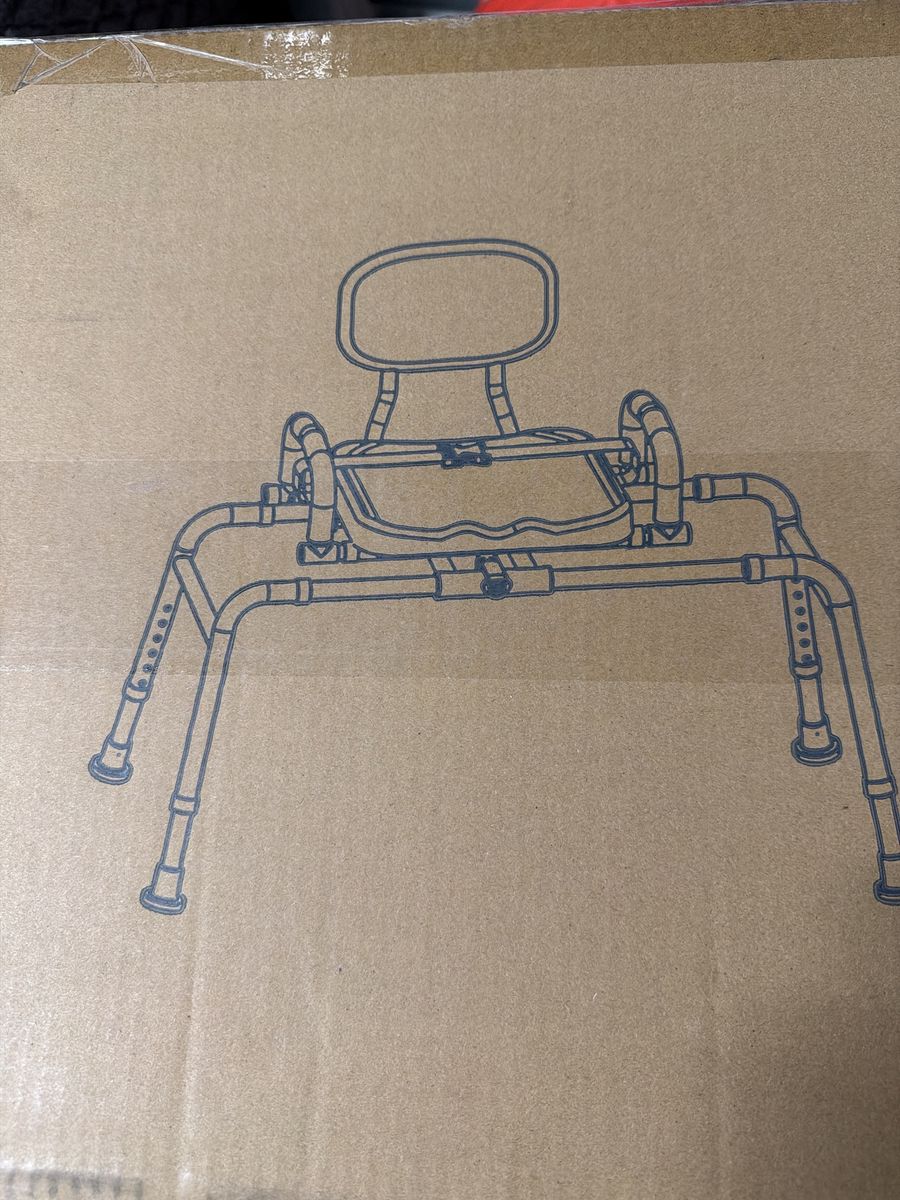 New Shower Transfer Bench - Unused Shower Chair with Backrest