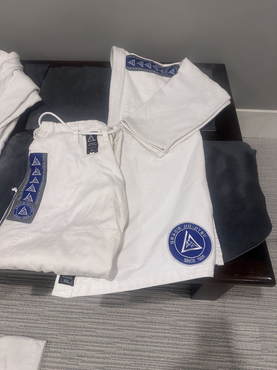 2 Jiu-Jitsu Gis Uniform A3 White - Includes extra bottoms