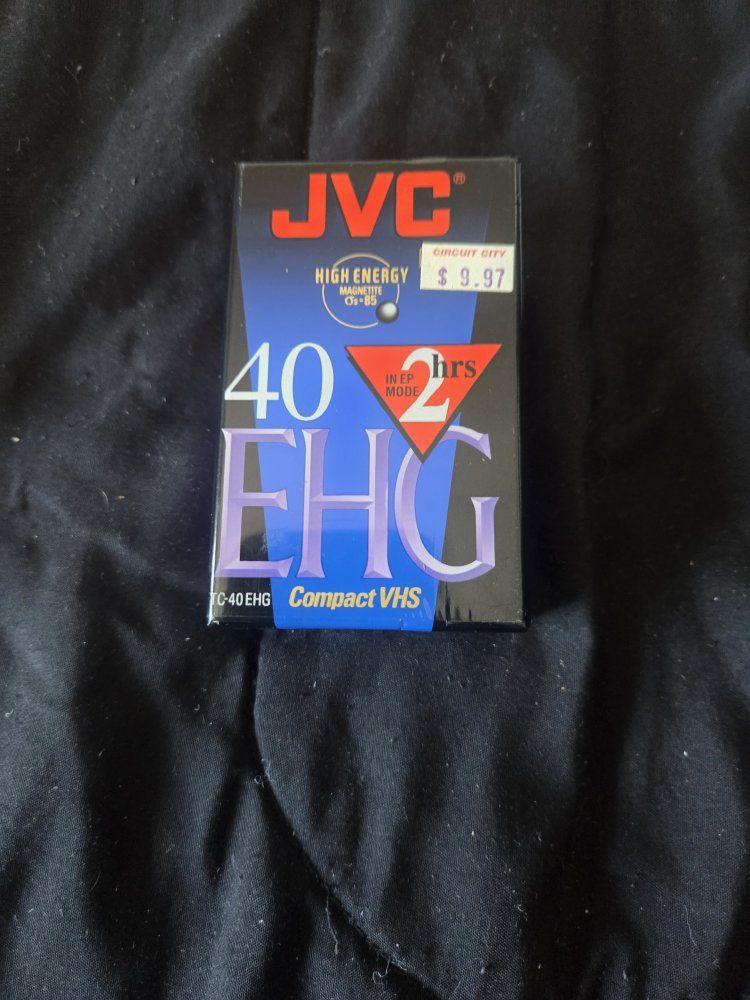 JVC TC-40 EHG Compact VHS Cassette High Energy 40 Minutes SP/EP Mode New Sealed