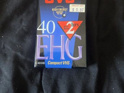 JVC TC-40 EHG Compact VHS Cassette High Energy 40 Minutes SP/EP Mode New Sealed