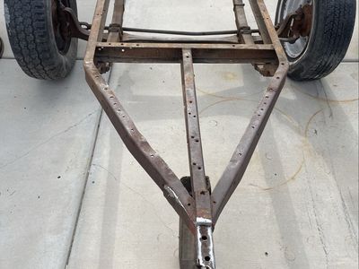 Small Jeep overland, off-road, or rat rod trailer frame or rat rod drop front axle