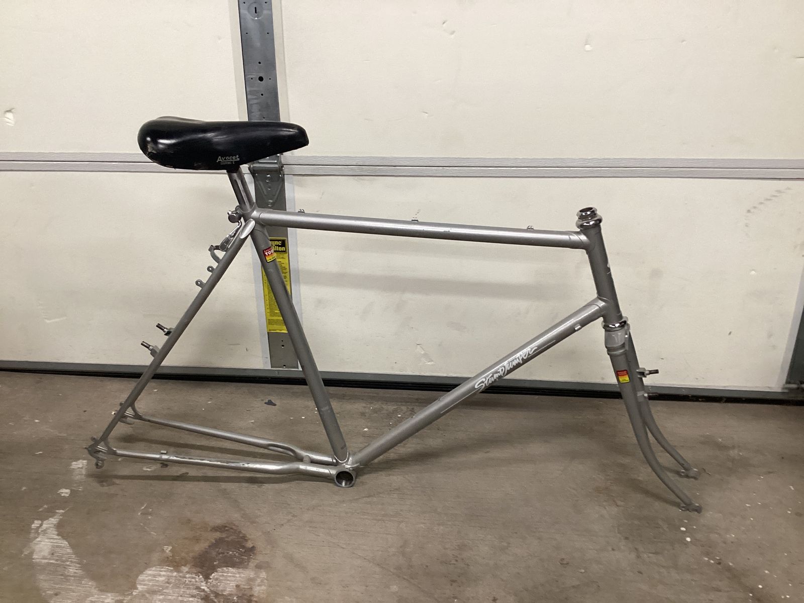 Vintage Specialized Stumpjumper Mountain Bike Frame with Fork & Avocet Saddle - Silver