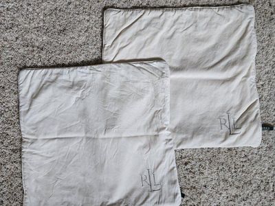 Lauren Ralph Lauren Beige Embroidered Pillow Shams - Set of 2