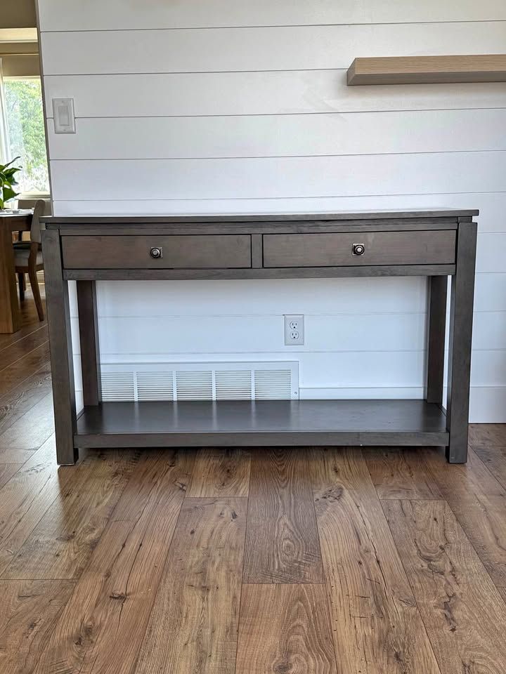 Modern Entry table - Console Table with dark wood finish