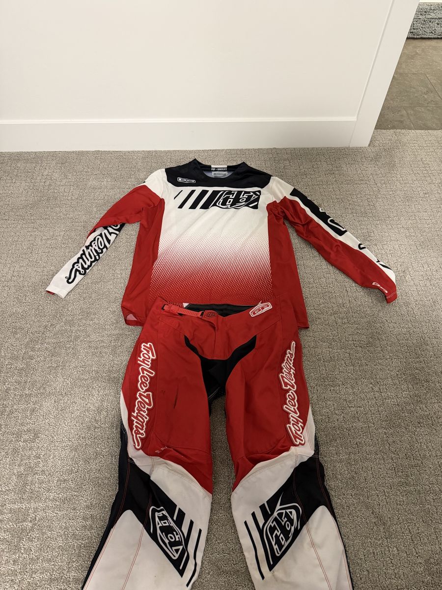 Troy Lee Designs GP MX Gear Set Jersey and Pants Red Black White