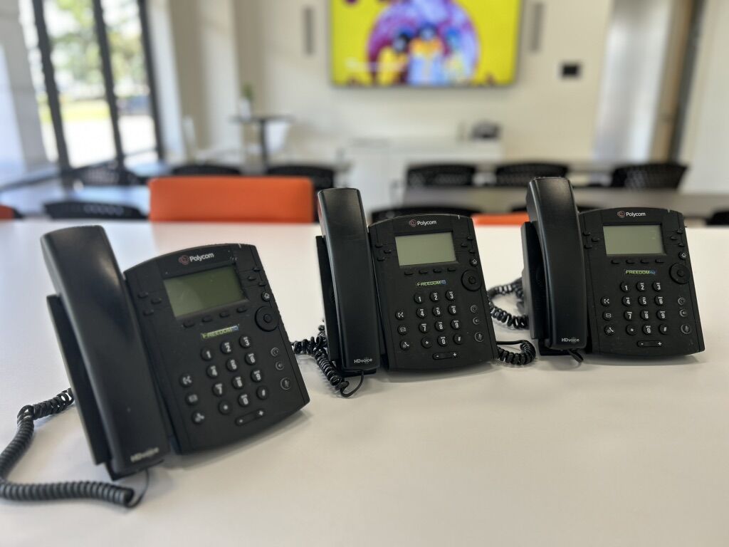 Three (3) Polycom VVX 311 Volpi Phones