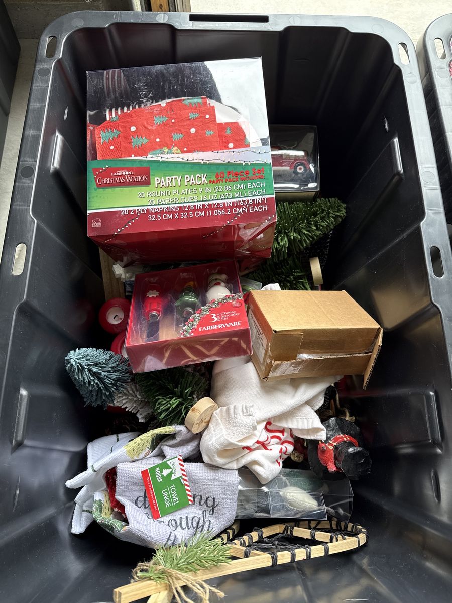 Large Christmas & Winter Decoration Lot – Tree, Ornaments, Books & More