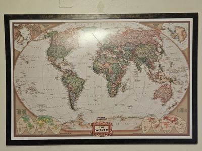 Framed World Map
