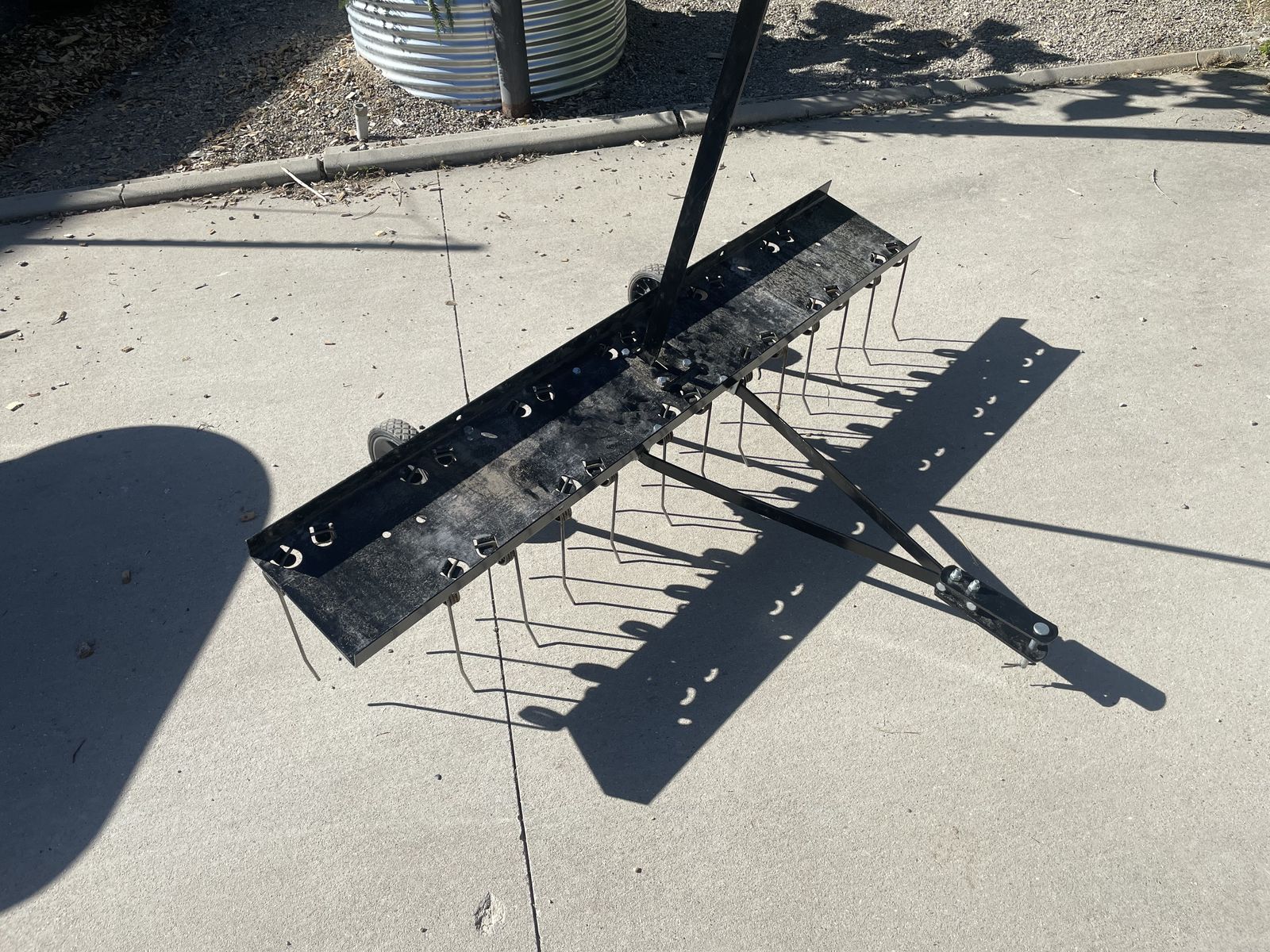 Agri-Fab lawn de-thatcher pull-behind attachment