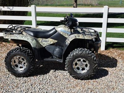 Suzuki KingQuad 700 4x4 Camo ATV with Front and Rear Cargo Racks
