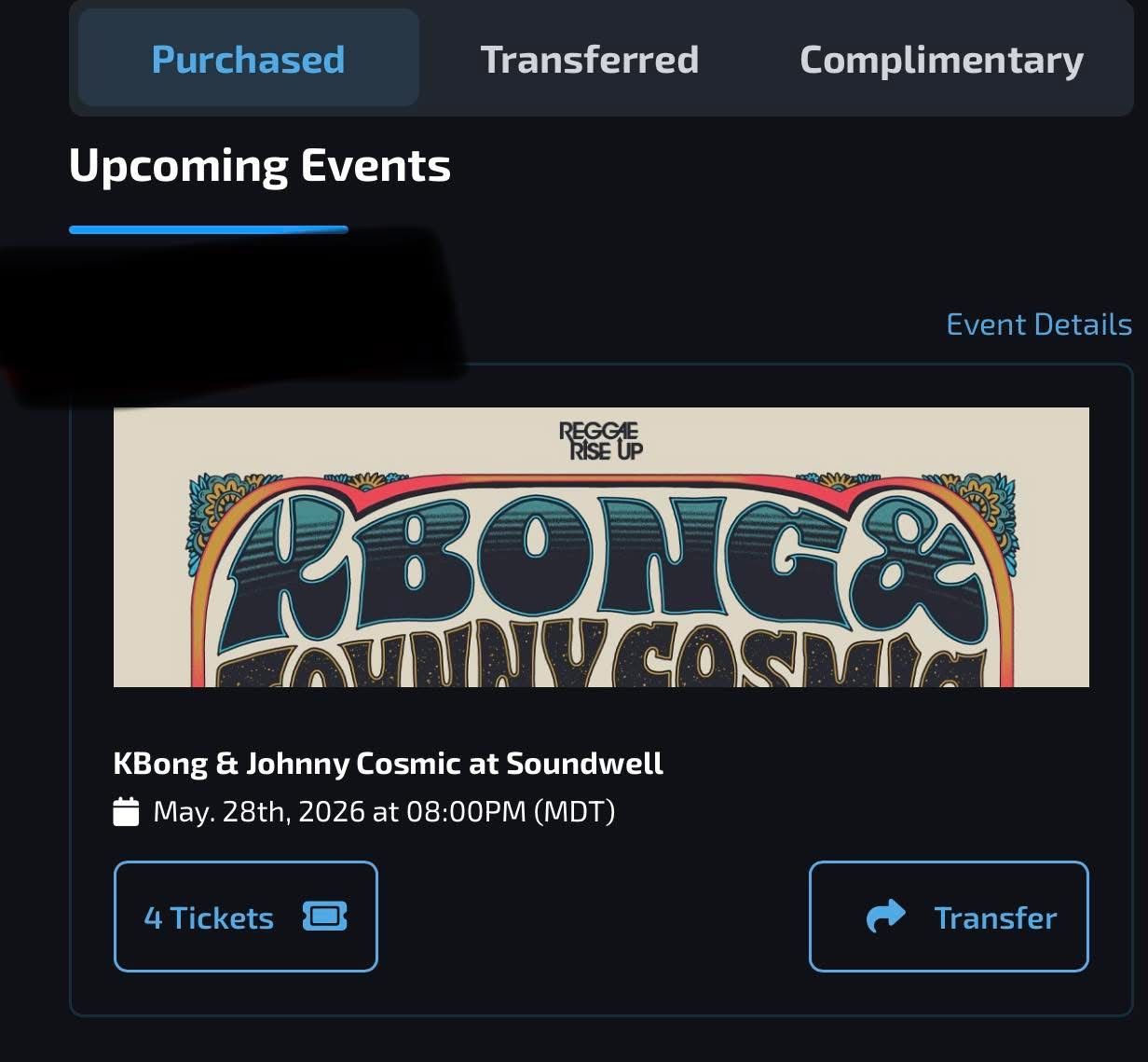 KBong & Johnny Cosmic @ Soundwell – 4 Tickets Available