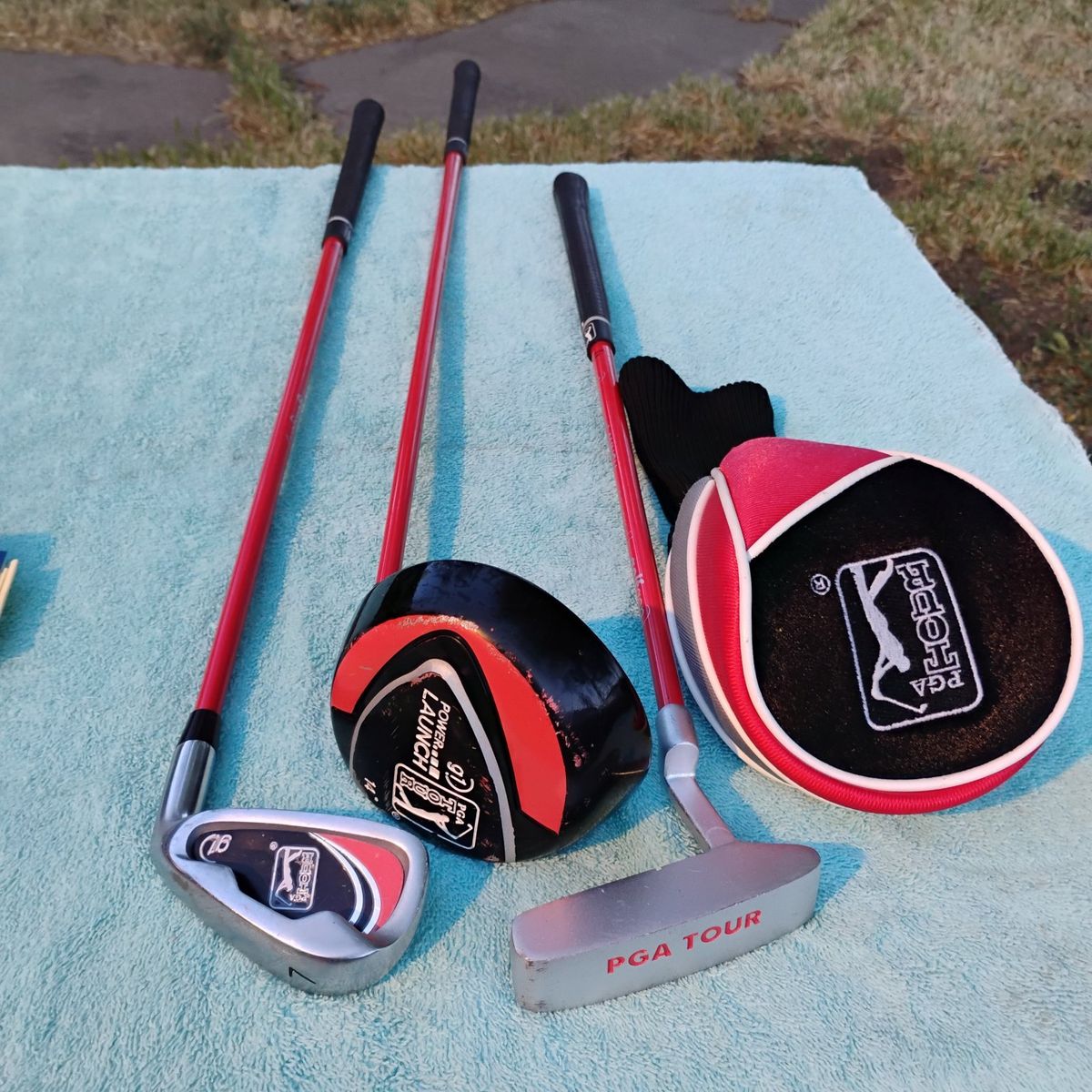 PGA Tour Junior 3 Piece Set W/Cover For Driver