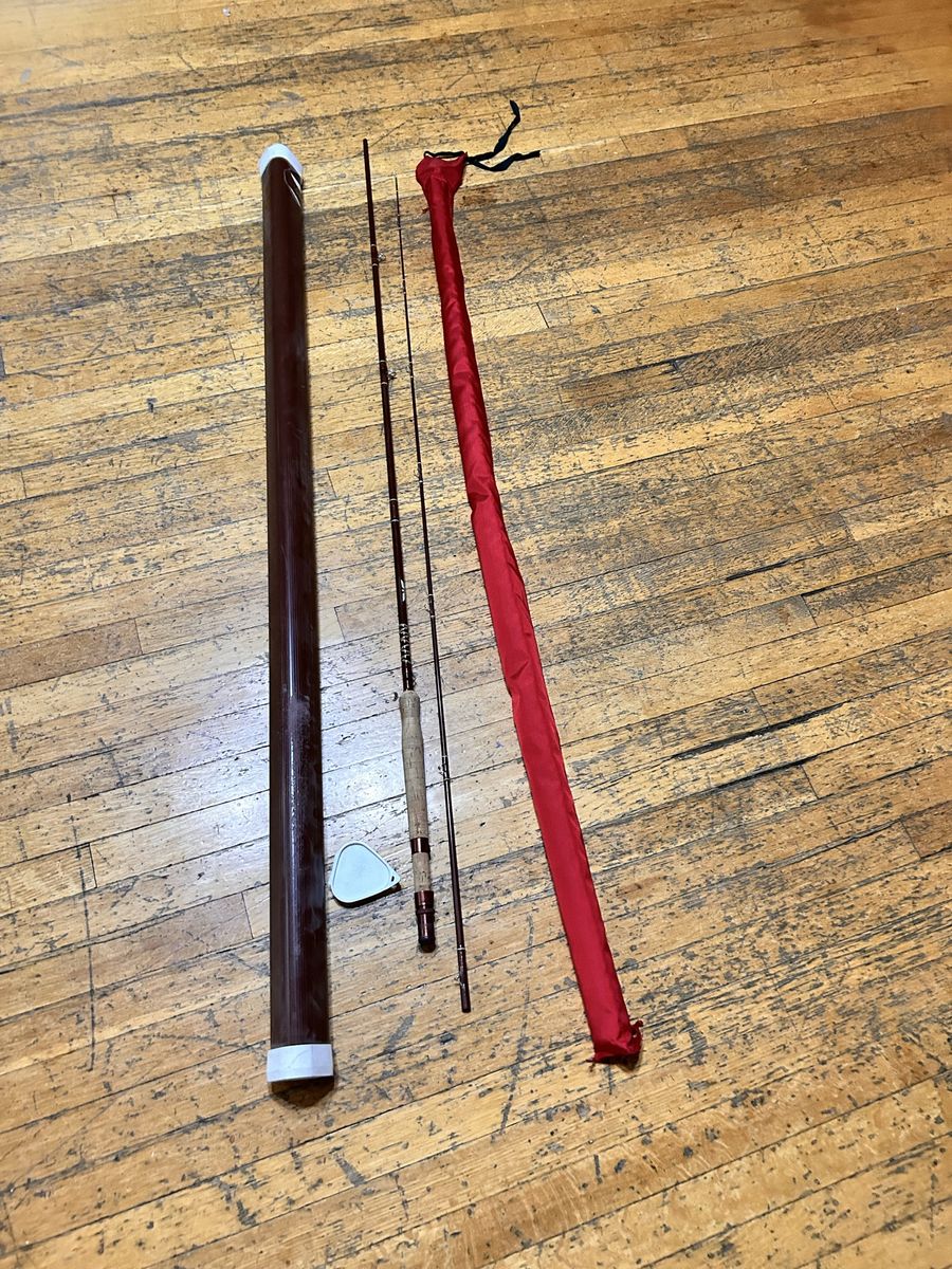 RARE  vintage Fenwick FF806 fiberglass fly fishing rod AFTMa Fly Line No.6 3 1/2 oz with Tube and Sock Great Condition