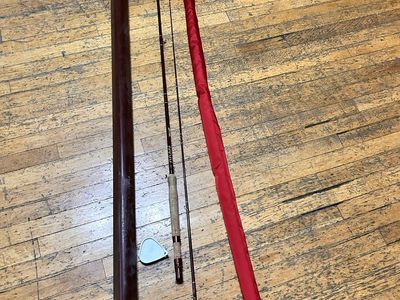 RARE vintage Fenwick FF806 fiberglass fly fishing rod AFTMa Fly Line No.6 3 1/2 oz with Tube and Sock Great Condition