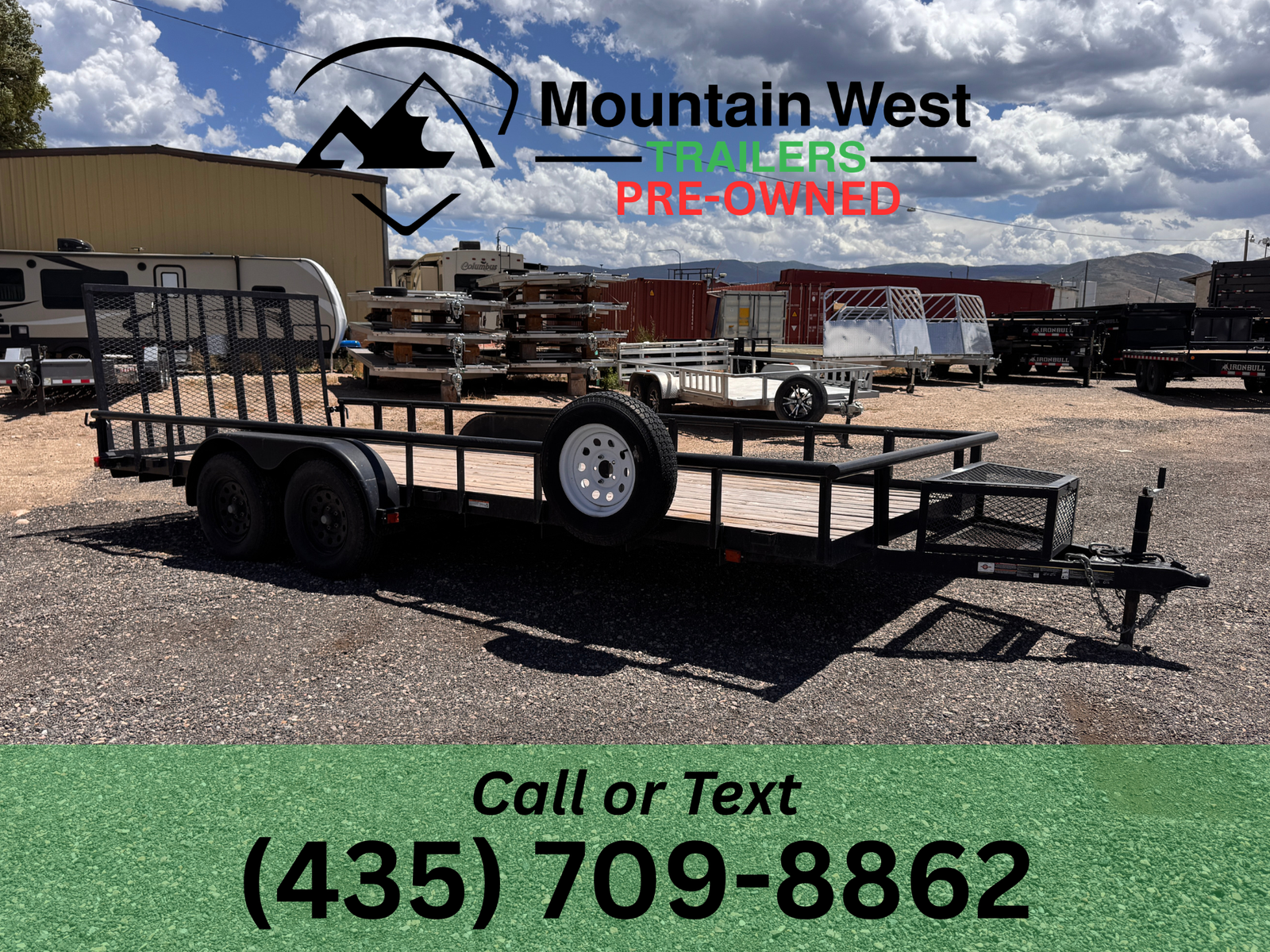 2020 USED Carry-On 7X18 Tube Top Utility Trailer