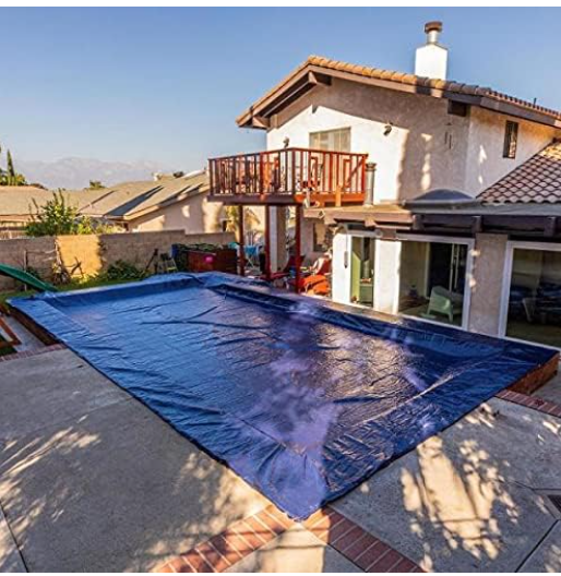 16’ x 31' Premium Rectangle Blue Winter Swimming Pool Cover Tarp Size: 20' x 35' / 4 ft.Overlap)