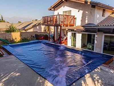 16’ x 31' Premium Rectangle Blue Winter Swimming Pool Cover Tarp Size: 20' x 35' / 4 ft.Overlap)