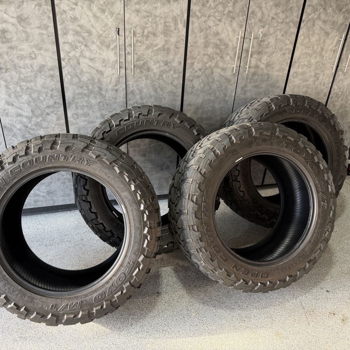 Toyo Open Country M/T tires.  37x13.50R22LT.
