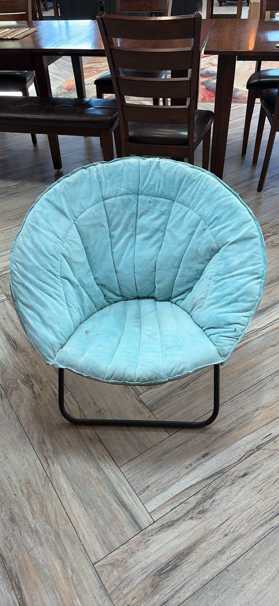 Blue padded chair