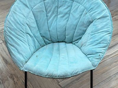 Blue padded chair