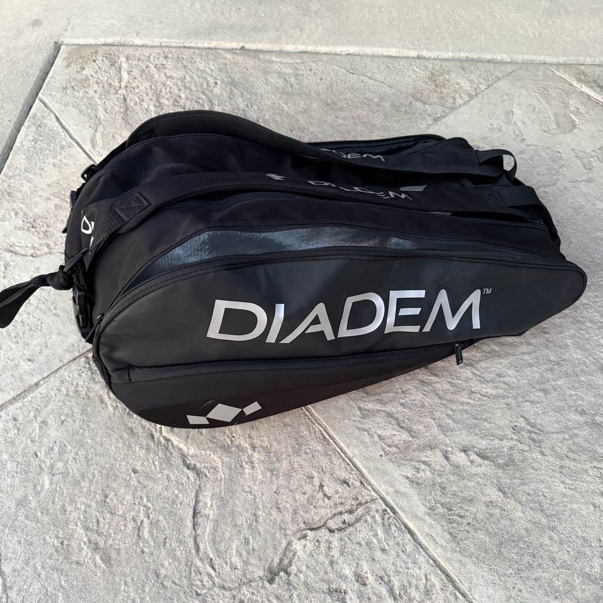 Diadem Black Tennis Racket Bag with Thermal Lining