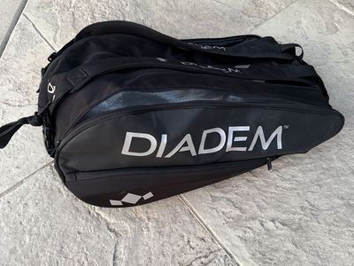 Diadem Black Tennis Racket Bag with Thermal Lining