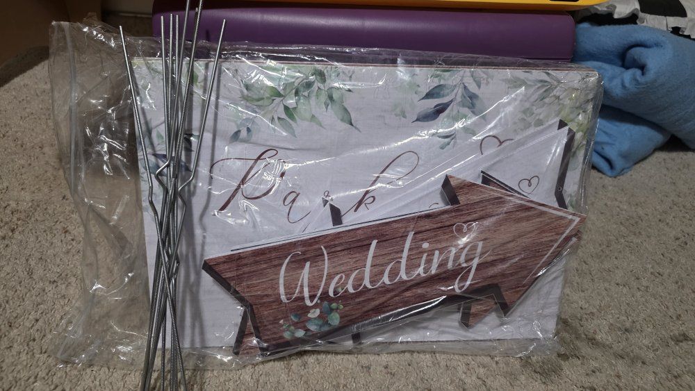 Wedding parking signs