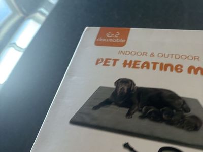 Clawsoble Indoor/Outdoor Pet Heating Mat with Bonus Velvet Cover - All-Round Safety