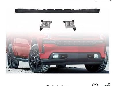 Front Bumper Lower Valance for 2019-2022 Chevy Silverado 1500 LT/RST/WT, W/Tow Hooks