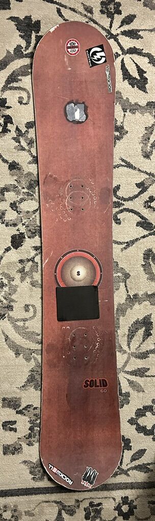 Solid Snowboard with XL Bindings included