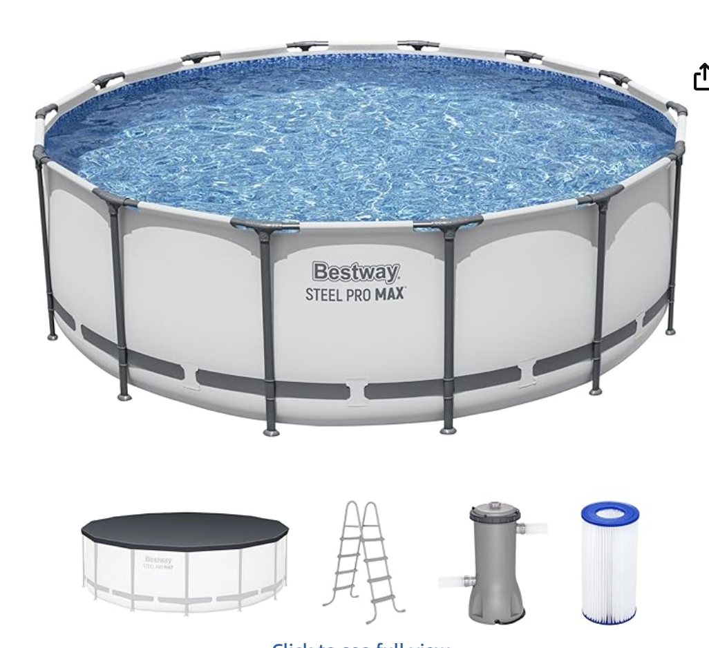 New! Bestway Steel Pro MAX 14' x 48" Above Ground Swimming Pool