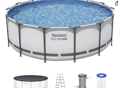 New! Bestway Steel Pro MAX 14' x 48" Above Ground Swimming Pool