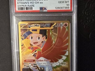 PSA 10 Gem Mint 2025 Pokemon Destined Rivals Ethan's Ho-Oh EX #239 Hyper Rare Card