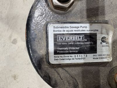 3/4 HP Submersible Sump Pump