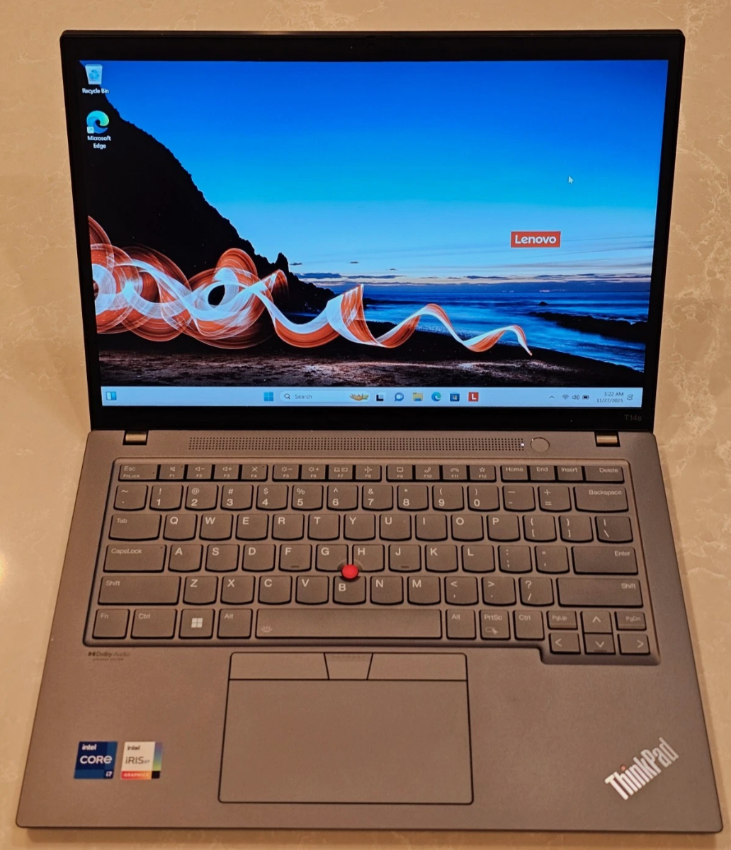 Lenovo ThinkPad T14S – Like New – Intel i7 CPU 500Gb SSD 16Gb Ram