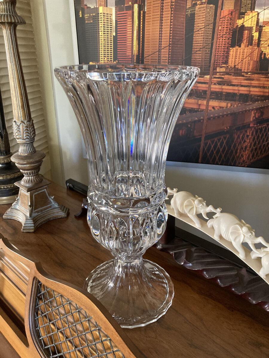 Large French Regency Style Crystal Vase