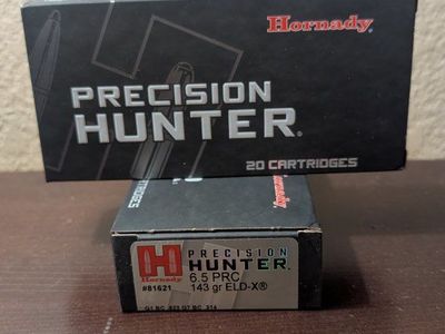Hornady Precision Hunter 6.5 PRC 143 gr ELD-X 20 Cartridges