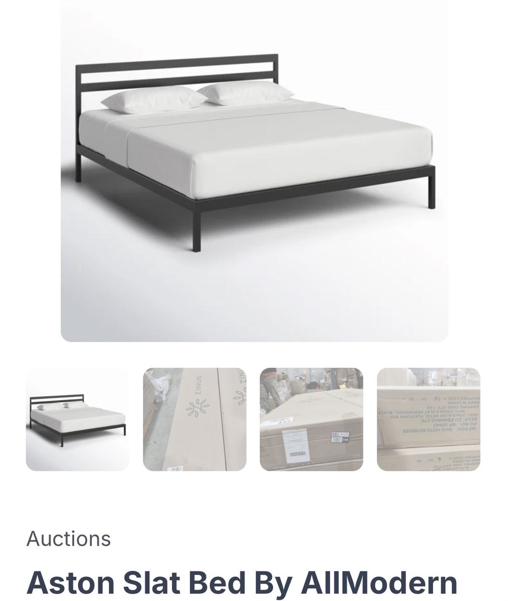 ZINUS Aline King Metal Platform Bed Frame - Black