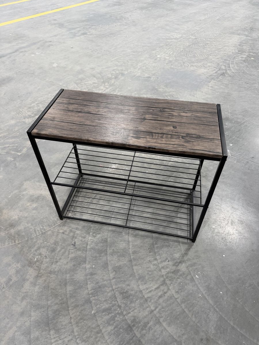 Industrial Entryway Bench / Shoe Rack Storage Shelf 25 L 12 W 20 T