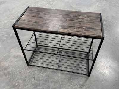 Industrial Entryway Bench / Shoe Rack Storage Shelf 25 L 12 W 20 T