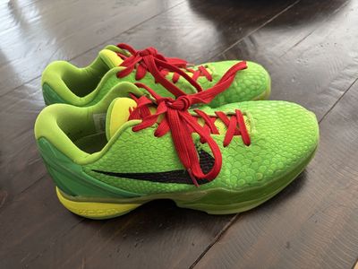 Kobe Bryant Nike Zoom 6 grinch basketball shoes