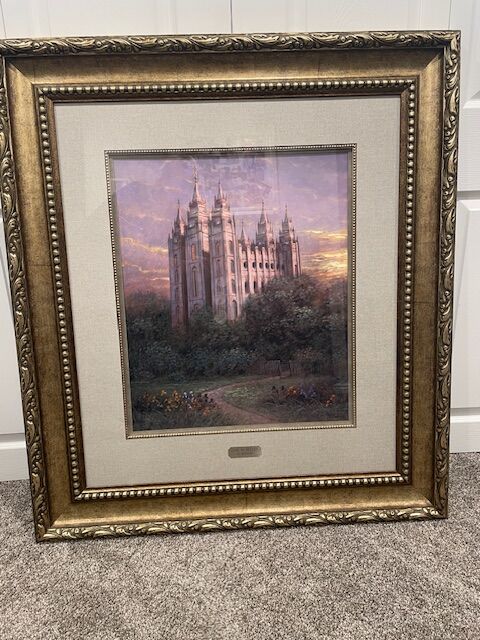 Gate to Heaven – Salt Lake Temple Framed Art – 31” x 41”-  by artist John McNaughton - $100