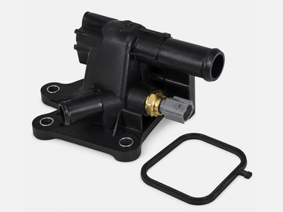 Engine Coolant Thermostat Housing Assembly w/Temp Sensor, Gasket New Replacement