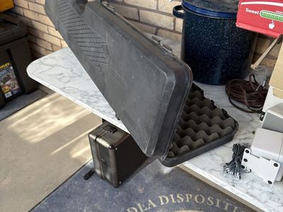Unbranded Black Hard Plastic Gun Case with Foam Padding - Excellent Condition
