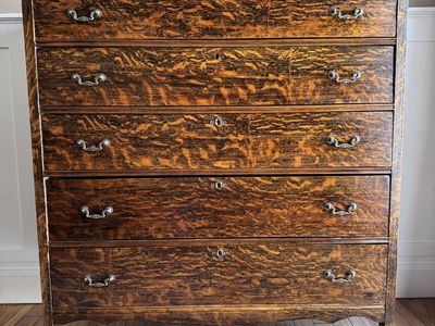 Antique Quarter-Sawn White Oak Dresser | Solid Wood
